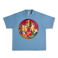 Pebble Blue christmas champagne bottle and champagne's Urban Heavy Tee - AdoDesignShop