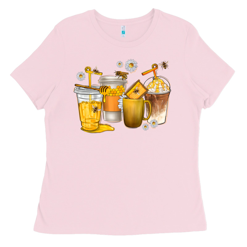 Coffee Cups Bumble Bee Ladies Tee by texasbilliewilder | Teevron
