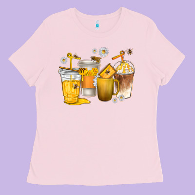 Coffee Cups Bumble Bee Ladies Tee Designed By Texasbilliewilder