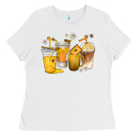 White coffee cups bumble bee Ladies Tee - texasbilliewilder