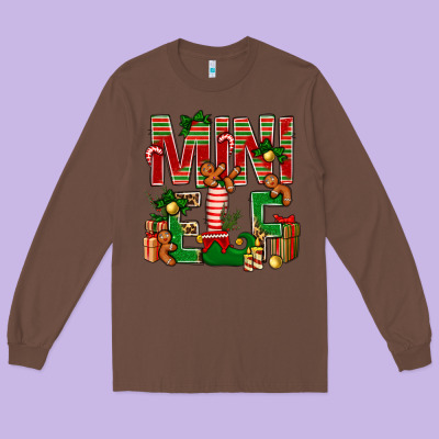 Christmas Mini Elf Long Sleeve Tee Designed By Nancycooperartshop