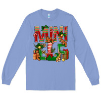 Colony Blue Christmas mini Elf Long Sleeve Tee - NancyCooperArtShop