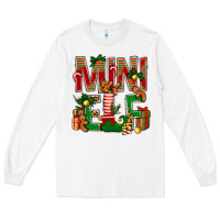 White Christmas mini Elf Long Sleeve Tee - NancyCooperArtShop