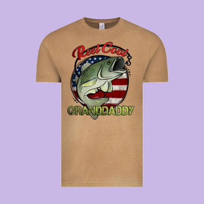 Reel Cool Granddaddy Fishing Vintage Tee Designed By Jasminsmagicworld