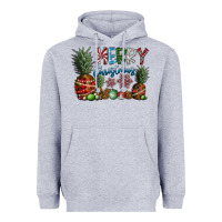 Heather Grey Merry Christmas Heavyweight Hoodie - SublimationCraftShop
