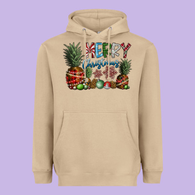 Merry Christmas Heavyweight Hoodie Designed By Sublimationcraftshop