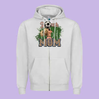 Soccer Mom Zipper Hoodie Designed By Nancycooperartshop