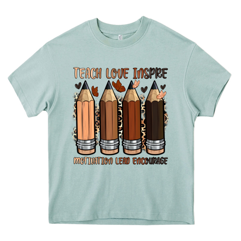 Teach Love Inspire Motivation Lead Encourage Heavy Core Tee by Zillion Design Studio | Teevron