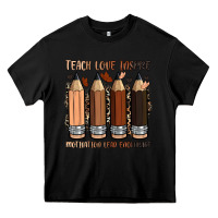 Black teach love inspire motivation lead encourage Heavy Core Tee - Zillion Design Studio