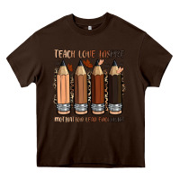 Chocolate Brown teach love inspire motivation lead encourage Heavy Core Tee - Zillion Design Studio
