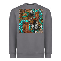 Storm cowboy boot and gemstone Heavyweight Sweatshirt - BundleAndBundleShop
