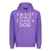 Purple I m Not SIngle I Have a Dog Premium Hoodie - Bettercallsaul