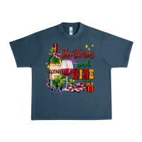 Midnight Navy Christmas and wine Urban Heavy Tee - AdoDesignShop