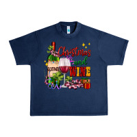 Navy Christmas and wine Urban Heavy Tee - AdoDesignShop