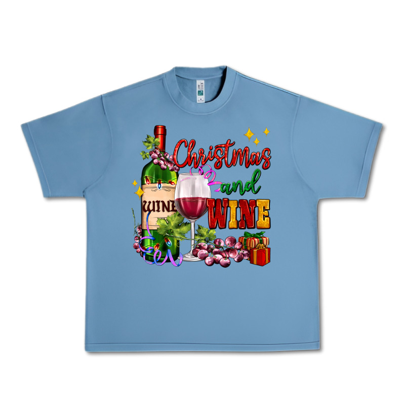 Christmas And Wine Urban Heavy Tee by AdoDesignShop | Teevron