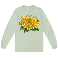 Matcha starburst greenburst sunflower Long Sleeve Tee - LillyAllenDesigns
