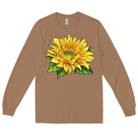 Toasted Coconut starburst greenburst sunflower Long Sleeve Tee - LillyAllenDesigns