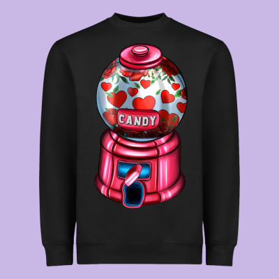 Love And Candy Machine Heavyweight Sweatshirt Designed By Adodesignshop