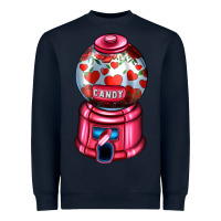 Navy love and candy machine Heavyweight Sweatshirt - AdoDesignShop