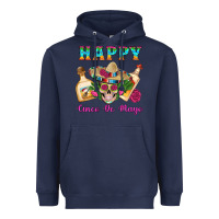 Navy Happy Cinco De Mayo Mexican Skull Tequila Bottle Roses Cactus Heavyweight Hoodie - Artiststas
