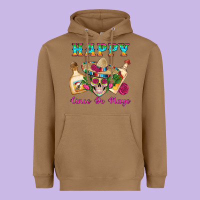 Happy Cinco De Mayo Mexican Skull Tequila Bottle Roses Cactus Heavyweight Hoodie Designed By Artiststas