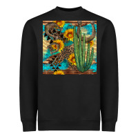 Black horseshoe and cactus Heavyweight Sweatshirt - BundleAndBundleShop
