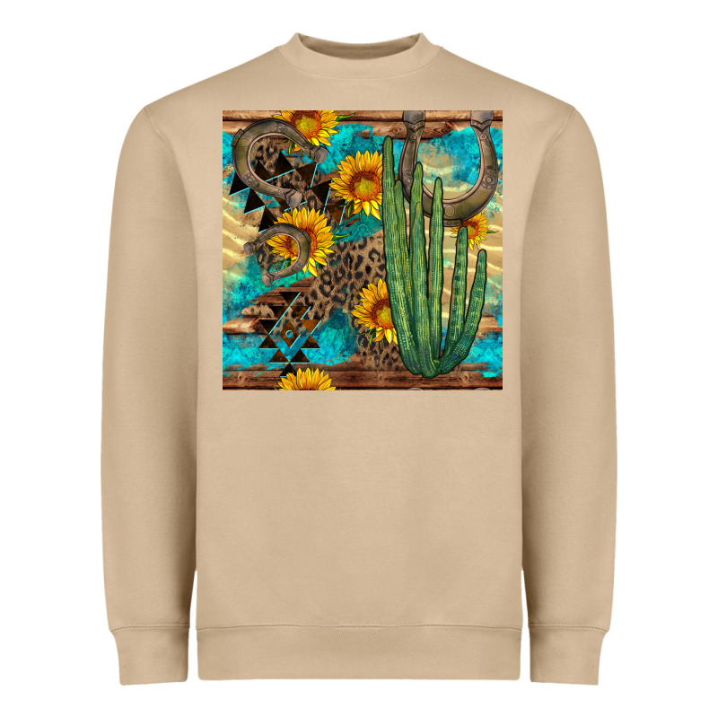 Horseshoe And Cactus Heavyweight Sweatshirt by BundleAndBundleShop | Teevron