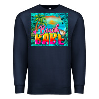 Navy beach babe Premium Sweatshirt - BarkalooDesign