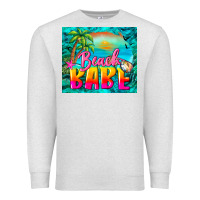 Oatmeal Heather beach babe Premium Sweatshirt - BarkalooDesign