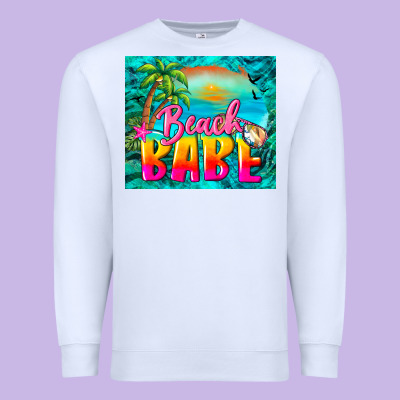 Beach Babe Premium Sweatshirt Designed By Barkaloodesign