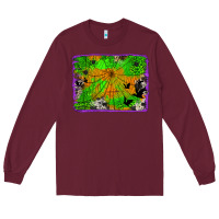 Burgundy leopard cowhide halloween background Long Sleeve Tee - Jasminsmagicworld