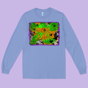 Leopard Cowhide Halloween Background Long Sleeve Tee Designed By Jasminsmagicworld