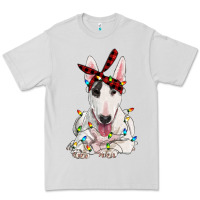 Dove Grey bull terrier with christmas lights Premium Tee - RanaPortraitStore