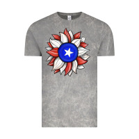 Cloud Rock sunflower puerto rico flag Vintage Tee - JahusDesignShop