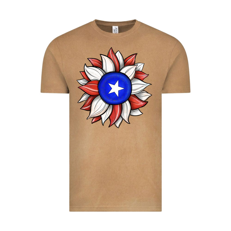 Sunflower Puerto Rico Flag Vintage Tee by JahusDesignShop | Teevron