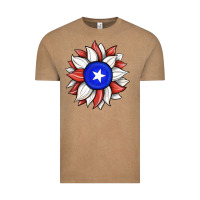 Vintage Coffee sunflower puerto rico flag Vintage Tee - JahusDesignShop