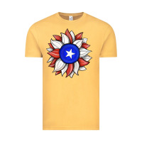 Vintage Mustard sunflower puerto rico flag Vintage Tee - JahusDesignShop