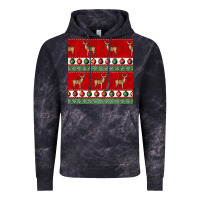 Cloud Black christmas deer and ornaments seamless pattern Vintage Hoodie - BundleAndBundleShop