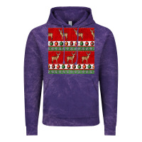 Cloud Purple christmas deer and ornaments seamless pattern Vintage Hoodie - BundleAndBundleShop