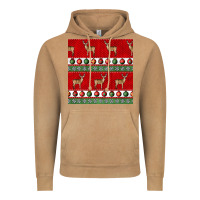 Vintage Camel christmas deer and ornaments seamless pattern Vintage Hoodie - BundleAndBundleShop