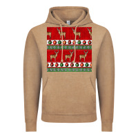 Vintage Coffee christmas deer and ornaments seamless pattern Vintage Hoodie - BundleAndBundleShop