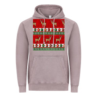 Vintage Zinc christmas deer and ornaments seamless pattern Vintage Hoodie - BundleAndBundleShop