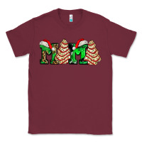 Burgundy mama with christmas tree cake ado Classic Tee - AdoDesignShop