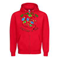 Red i'm fine it's fine everything is fine Zipper Hoodie - MaliasSmallBusiness