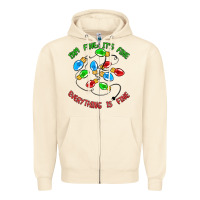 Sandshell i'm fine it's fine everything is fine Zipper Hoodie - MaliasSmallBusiness