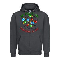 Smoke i'm fine it's fine everything is fine Zipper Hoodie - MaliasSmallBusiness