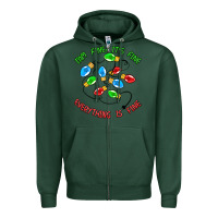 Sports Green i'm fine it's fine everything is fine Zipper Hoodie - MaliasSmallBusiness
