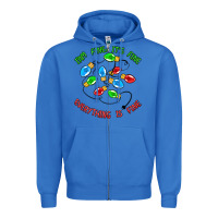 True Royal i'm fine it's fine everything is fine Zipper Hoodie - MaliasSmallBusiness