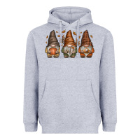 Heather Grey fall gnomes Heavyweight Hoodie - SublimationCraftShop