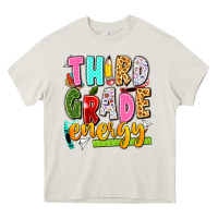 Cream third grade energy Heavy Core Tee - texasbilliewilder